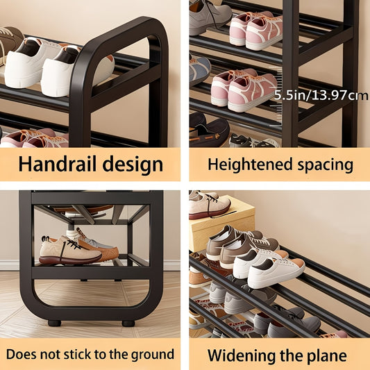 Durable 5-Layer Space-Saving Shoe Rack, Narrow And Multi-Layered Design, Floor Standing, Suitable for Entrance And Dormitory Storage, Pairable with Living Rooms, Easter Style for Back to School Season