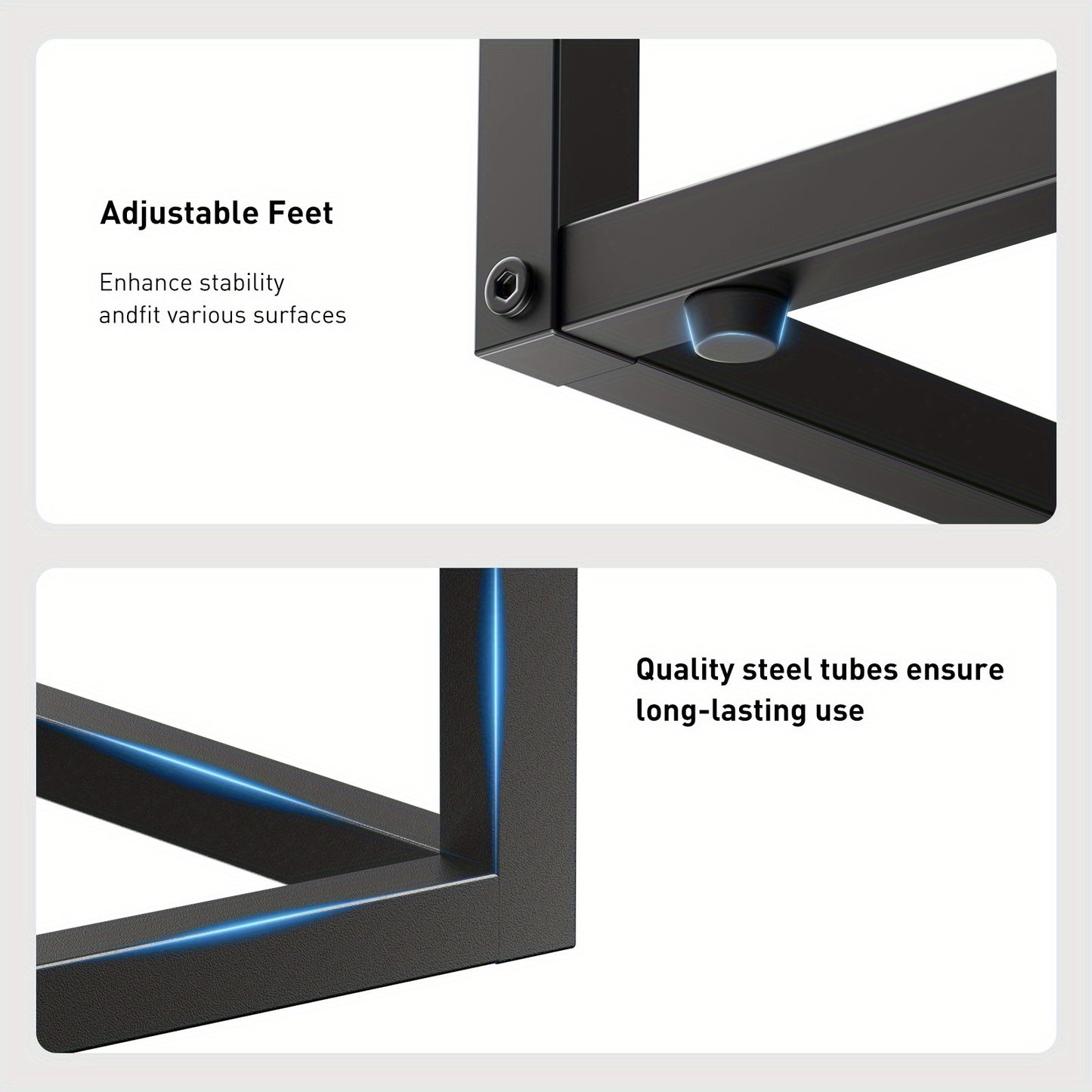 C-Shaped Sofa Side Table, End Table 60 Lbs Weight Capacity, Sturdy Metal Frame, Office Side Table, Suitable for Living Rooms, Bedrooms, Sofas, And Offices.