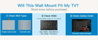 26-55 Inch TV Mount with Full-Motion Adjustment and Tilt and Swivel for Living Room detail image - detail view 10