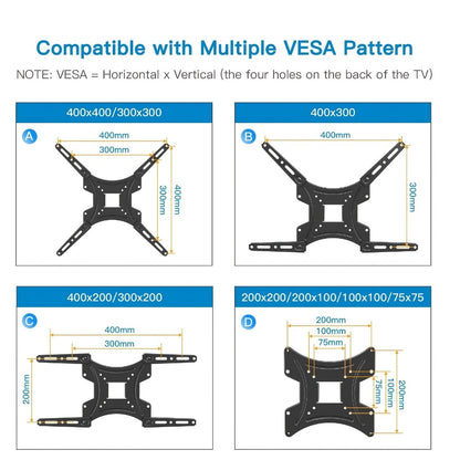 26-55 Inch TV Mount with Full-Motion Adjustment and Tilt and Swivel for Living Room detail image - detail view 4