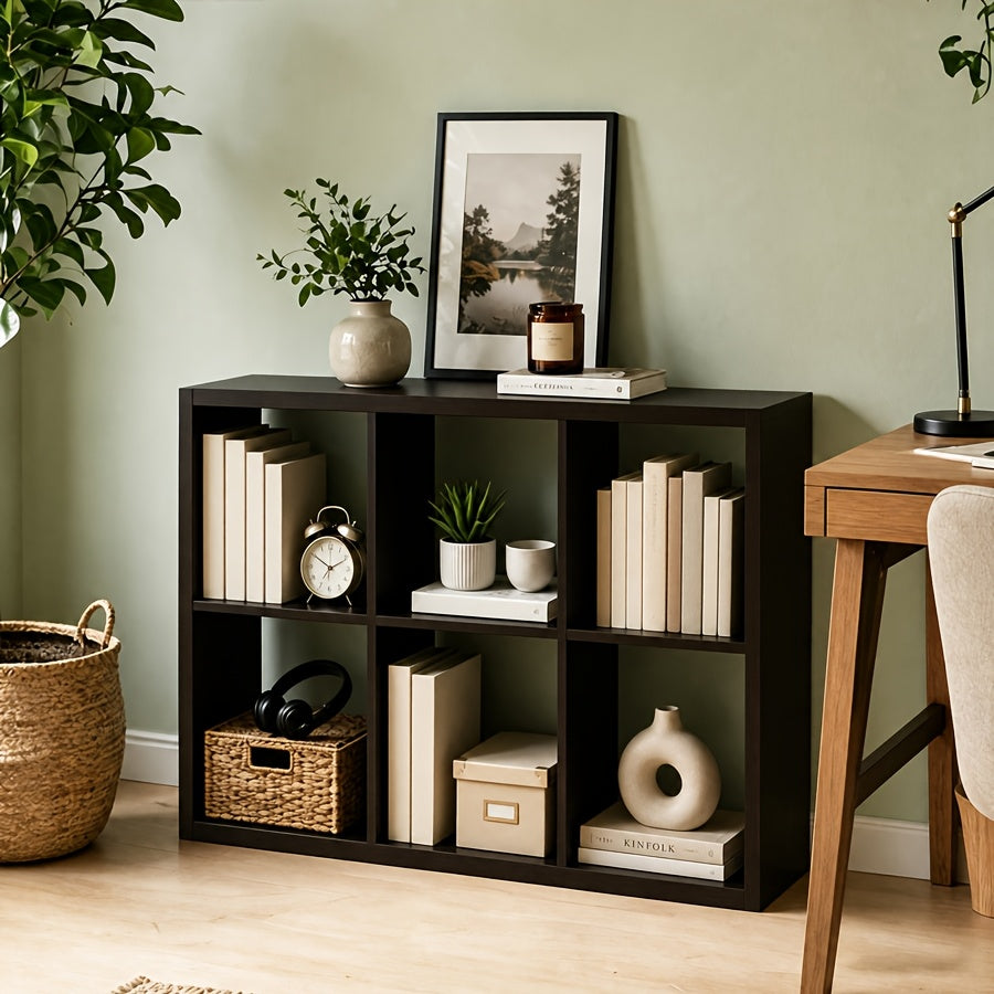 2/3/4/6/8/9 Thick Frame Bookshelf, Open Back Panel Cube Storage Cabinet, Floor-standing Bookshelf With Anti-tip Kit, Wooden Open Display Rack For Living Room, Bedroom, Study, White/chocolate Open Bookshelf, With Open Back