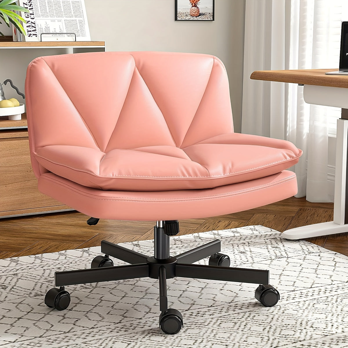 Office Chair shown in the pink color option
