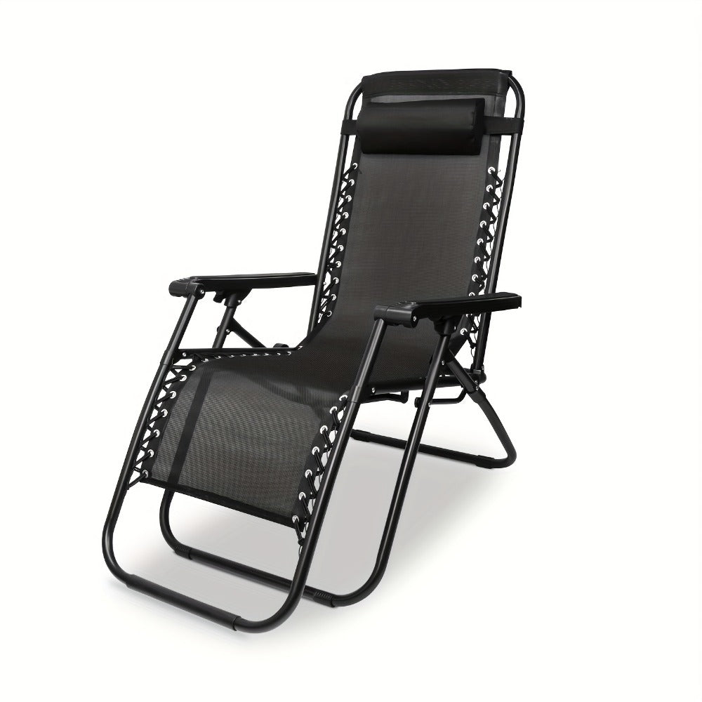 Zero Gravity Recliner Chair Portable Folding Lounge Chair with Adjustable Pillow for Beach Camping Patio Outdoor – Lightweight Foldable Reclining Chair 26 & 29 Inch, Free US Shipping