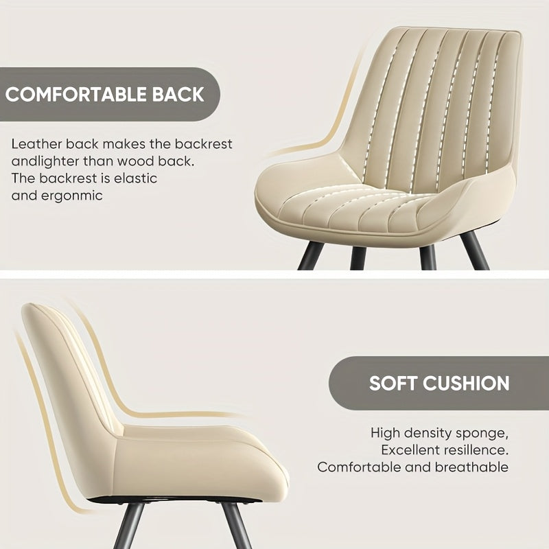 Modern Dining Chairs Set Of 2/4! Comfy Dining Room Chairs Reception Chair with Thick Cushions, Upholstered Fabric Kitchen Side Chairs with Metal Legs Suitable for Office Bar Kitchen Dining Room
