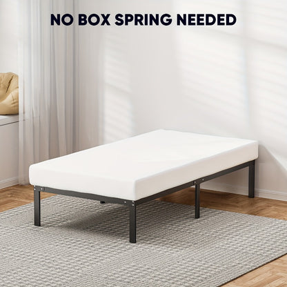 Metal Platform Bed Frame with Under Bed Storage 12 14 16 18 Inch Height Steel Slat Support No Box Spring Needed Twin Twin XL King Bedroom Furniture