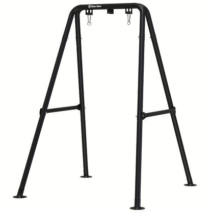 A-Shaped Hammock Chair Stand, Collapsible Swing Frame, Porch Swing Frame, Foldable Heavy-Duty Steel Hammock Stand, Holds up to 300lbs, Indoor and Outdoor Use, Stand Only, Black