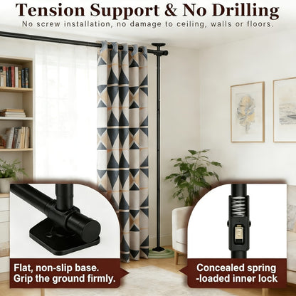 28-114 Inch Tall Room Divider with Tool-Free Assembly and Added Privacy detail image - detail view 13