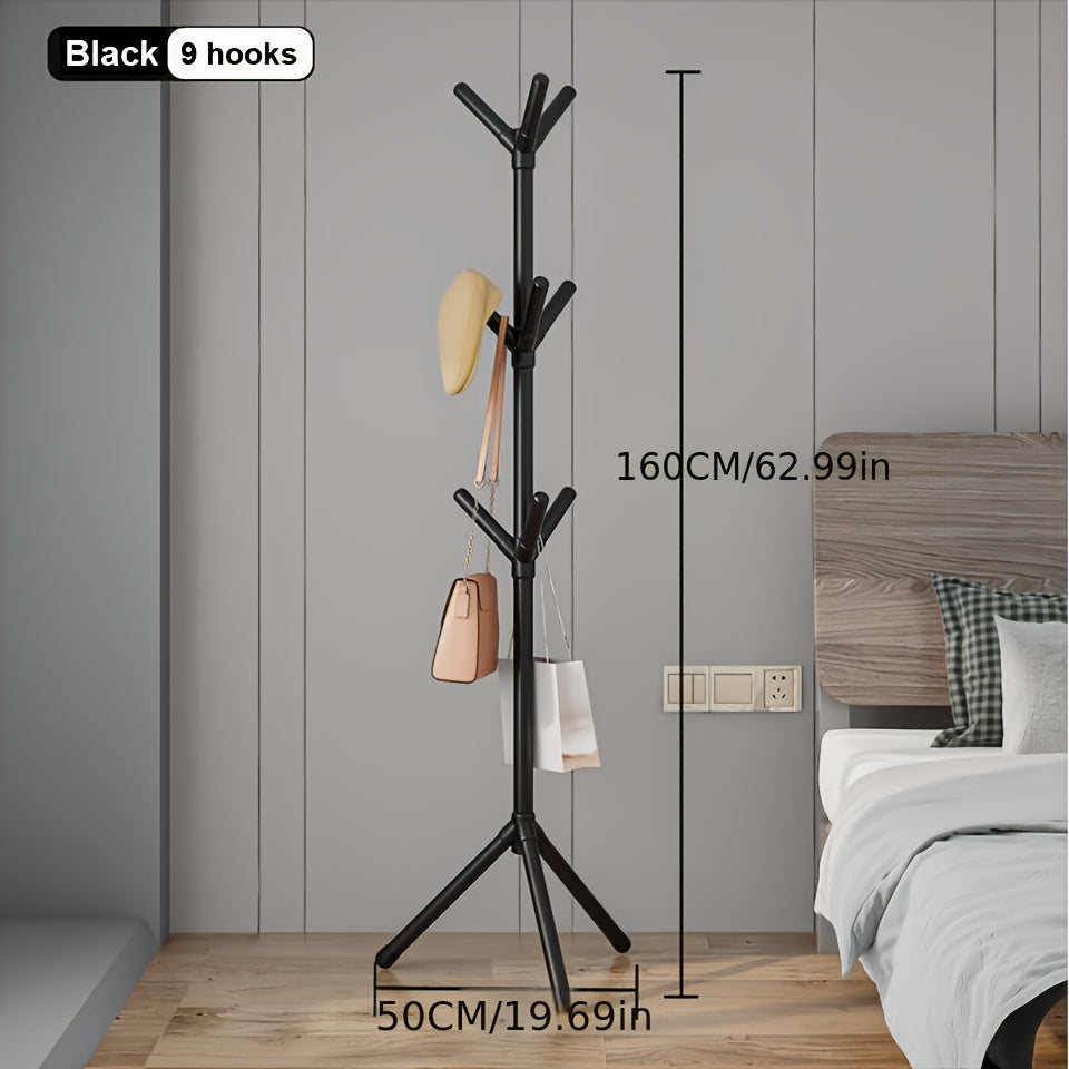 Vertical Coat Rack Can Hang 52 Items - Space-Saving Storage Solution, Stable Base And Modern Minimalist Design, Suitable for Small Spaces Such As Entrances/ Living Rooms, Bedrooms, Offices, Apartments, Dormitories, Etc., for Organizing Clothes