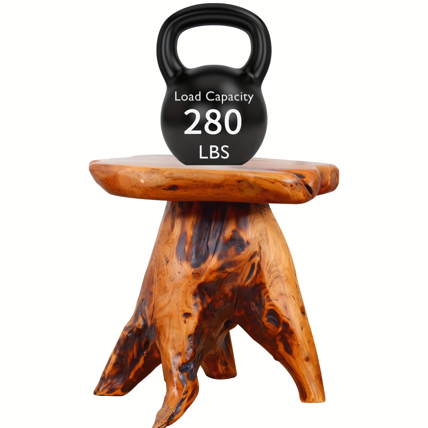 [Cedar Wood Stool] Organizedlife 1pc Natural Edge Cedar Wood Tree Stump Garden Stool End Table Indoor/Outdoor, Small Wooden Mushroom Side Table for Restaurant