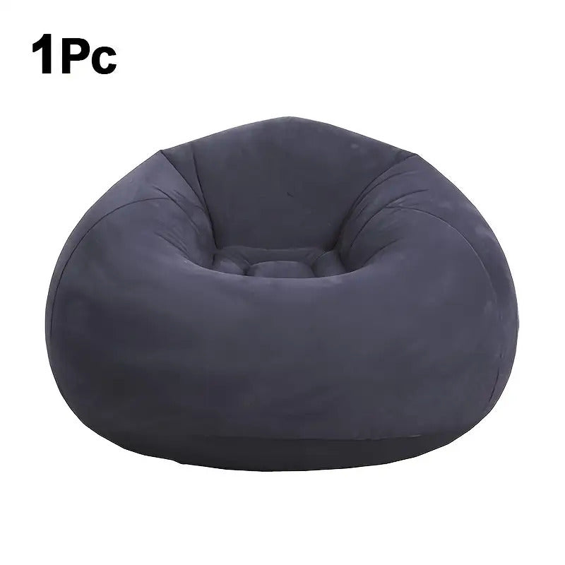 1pc Soybean Bag Chair, Inflatable Sofa Chair, Soft, Comfortable, Outdoor, Lazy Seat, Tatami Chair, Sofa Cover, Lazy Sofa, Circular Single Sofa, Living Room, Office Lunch Break, Outdoor Picnic Camping, Father's Day Gift