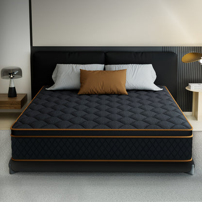 Hybrid Pocket Coil Memory Foam Mattress, 4/10/12/14 Inch Cooling Gel Layer, Twin Full Queen King Sizes, Medium Firm Pressure Relief, Motion Isolation Roll Compressed Box Mattress