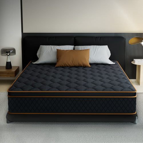 Hybrid Pocket Coil Memory Foam Mattress, 4/10/12/14 Inch Cooling Gel Layer, Twin Full Queen King Sizes, Medium Firm Pressure Relief, Motion Isolation Roll Compressed Box Mattress