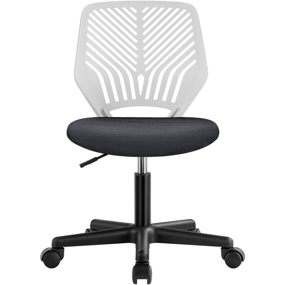 Costoffs Ergonomic Office Chair Armless Height Adjustable Swivel Task Chair with Lumbar Support for Home and Study, 300lb Weight Capacity, Black/Turquoise/Dark Gray/Rose red/Purple/Green/Blue, Christmas Gift