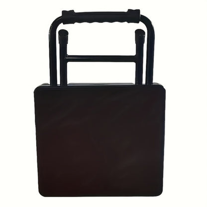 3-in-1 Portable Folding Table and Chair Set Vintage Iron Lightweight Compact for Outdoor Camping Study Vendor Market Writing Desk Folds Like a Handbag