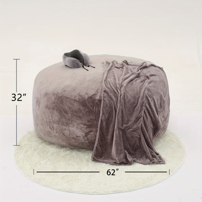 Bean Bag Sofa Chair Set – Includes Bean Bag Chair, U-Shape Pillow, Blanket & 6FT Round Carpet | Large Soft Machine-Washable Beanbag with 50 lb Memory Sponge Fill | Living Room, Bedroom & Gaming Room Relaxation Set