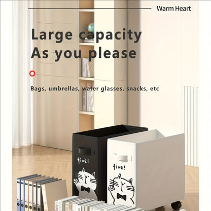 Multi-Functional Under-Desk Rolling Storage Cart with Wheels – Space-Saving Office Organizer, White & Black Options, Includes Removable Storage Frame for Kitchen, Dorm, and Apartment Use, Dorm Room Organizer, Spacesaving Design, Wheeled Base