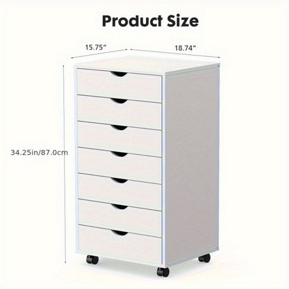 Rolling Storage Cabinet with Fabric Drawers on Wheels, 5 or 7 Drawer Organizer Cart for Office Bedroom Living Room, Large Capacity Mobile Dresser with Removable Cloth Drawers