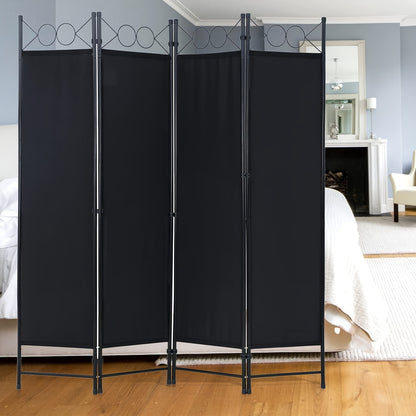 Room Divider, Folding Privacy Screen 4 Panels Portable Wall Divider Partition Room Dividers for Home Office Room Separation