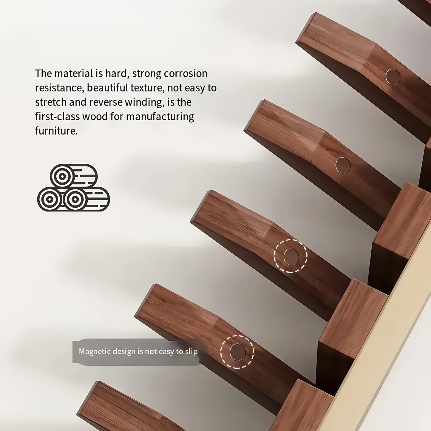 1pc Natural Wood Wall-Mounted Coat Rack with 10 Hooks - Piano-Shaped Accordion Design, Walnut Finish, Space-Saving Vertical Storage for Entryway, Bedroom, Bathroom - Easy Assembly, No Batteries/Electricity, Durable Multi-Purpose Organizer for Coats, Hats,