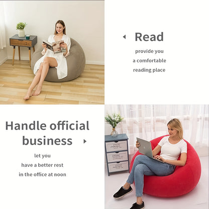 Inflatable Two-Part Spherical Couch, a Comfortable And Portable Lazy Chair, Ideal for Relaxation, Outdoor Camping, And Hiking