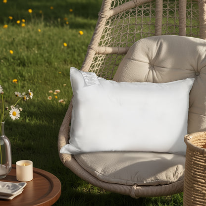 2/4pcs Pillow Inserts for Hammock - 100% Hypoallergenic Virgin Fiber - Outdoor Camping Square/Rectangle Throw Pillows (12X20/16X16/18X18)