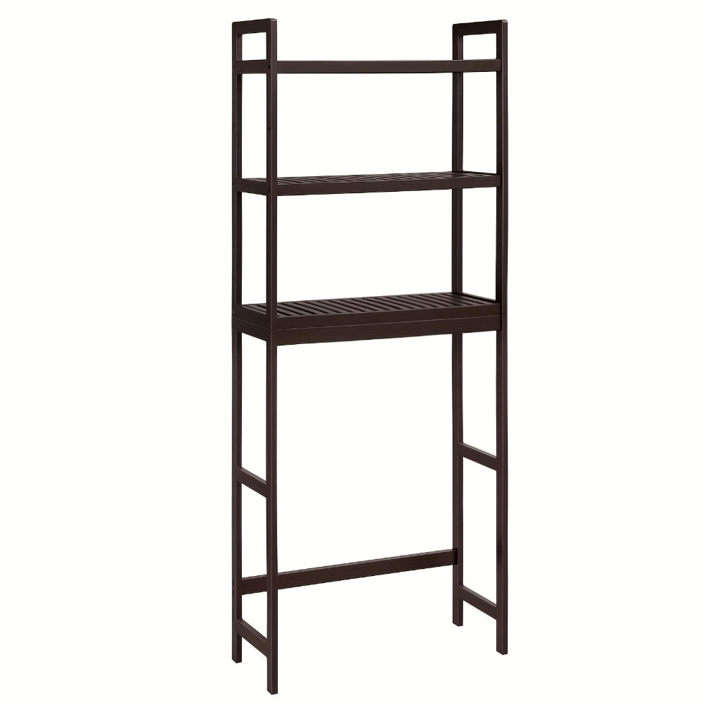 Three-Level Shelf Unit for Above The Toilet - Bathroom Organizer That Resists Rust with Adjustable Shelves | Space-Efficient Storage for Towels, Toilet Paper, And Tissues, Vertical Display for Toiletries & Convenient Access