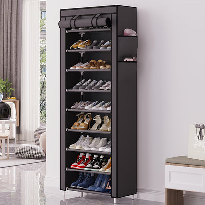 6/8/10/3 Tier Shoe Organizer with Nonwoven Fabric Cover Shoe Cabinet, Easy to Assemble, Portable Shoe Cabinet, Shoe Storage Shelf for 27-35 Pairs Of Shoes, Suitable for Various Scenes Such As Entryway, Suitable for Sneakers, High Heels, And Boots