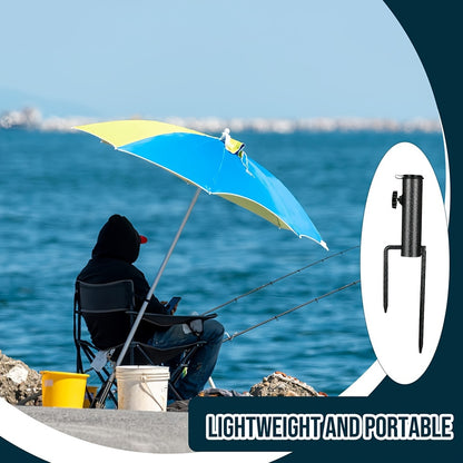 [Ideal Gift] 1/2pcs Heavy-Duty Metal Umbrella Stand Holder - Adjustable Portable Spiral Ground Anchor - For Flags, Umbrellas, Fishing Rods - Outdoor Use For Parks & Beaches - Fits Soil & Lawn - 14in Insertion Depth - Ideal Gift For Gardeners & Outdoor Ent