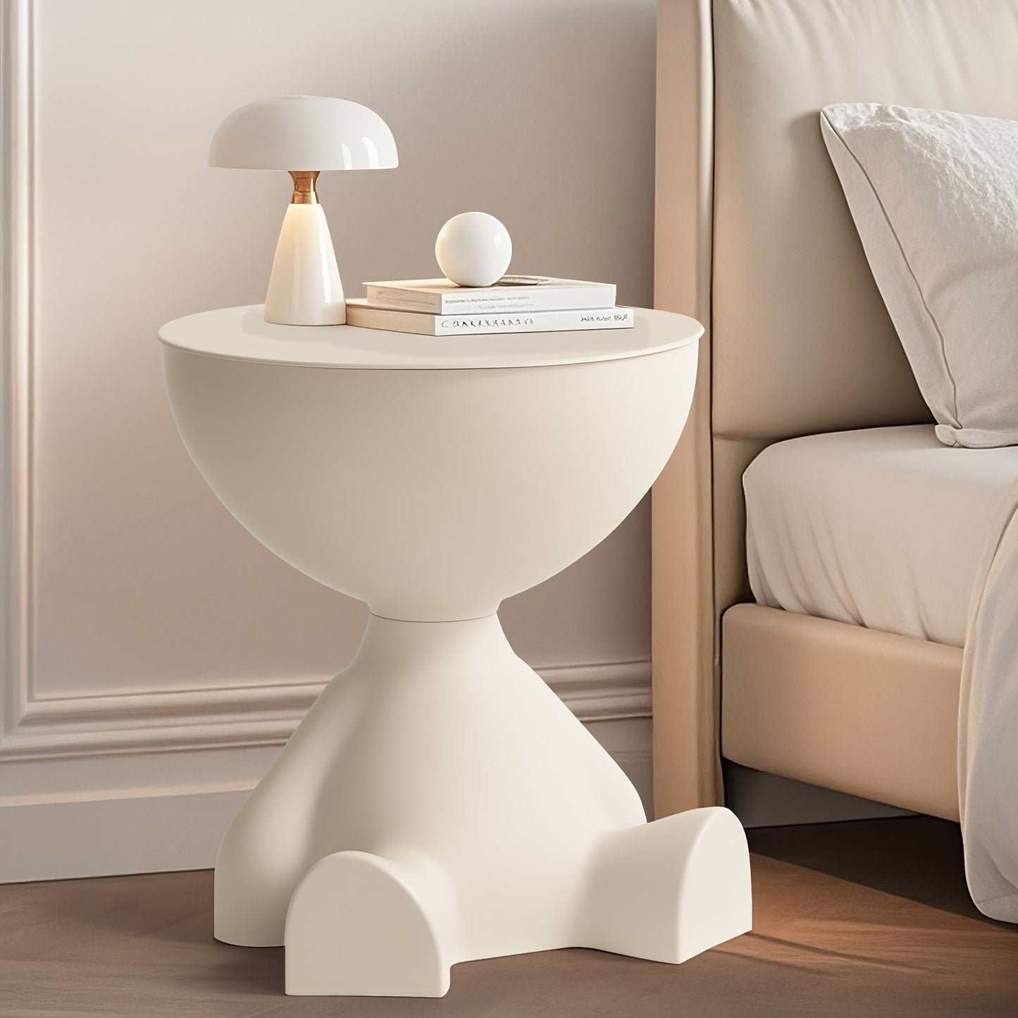 Modern Bear-Shaped Plastic Nightstand - Multifunctional, Easy Assembly, Sleek Design for Bedroom & Living Room Storage, Stack Bookshelf, Playful Design, Plastic Construction