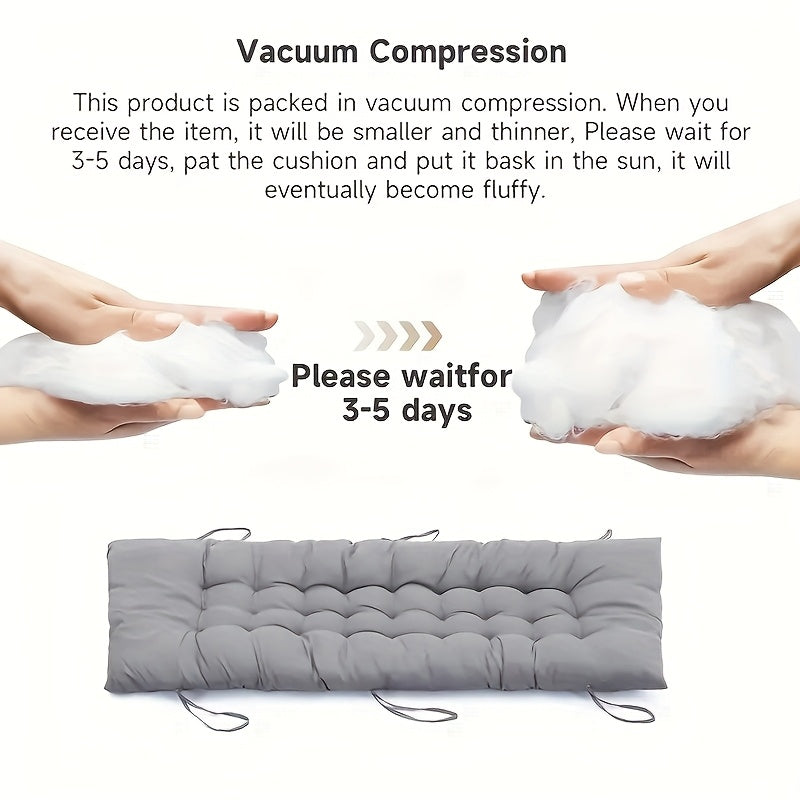[Cloud-Like Tufted Cushion] Single-Piece Cloud-Like Tufted Cushion for Seat And Back, Providing Cozy Rebound, Suitable for Most Rocking Or Recliner Chairs | 18.9 X 47 Inches | Comfortable for All-Day Use | Thick Plush Support with Non-Slip Ties