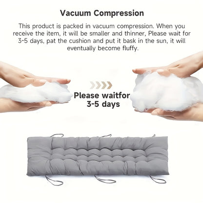 [Cloud-Like Tufted Cushion] Single-Piece Cloud-Like Tufted Cushion for Seat And Back, Providing Cozy Rebound, Suitable for Most Rocking Or Recliner Chairs | 18.9 X 47 Inches | Comfortable for All-Day Use | Thick Plush Support with Non-Slip Ties
