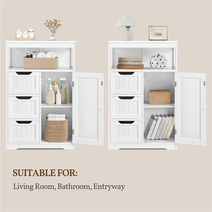 3-Drawer Bathroom Storage Cabinet, Multi-Purpose Organizer Cabinet detail image - detail view 26