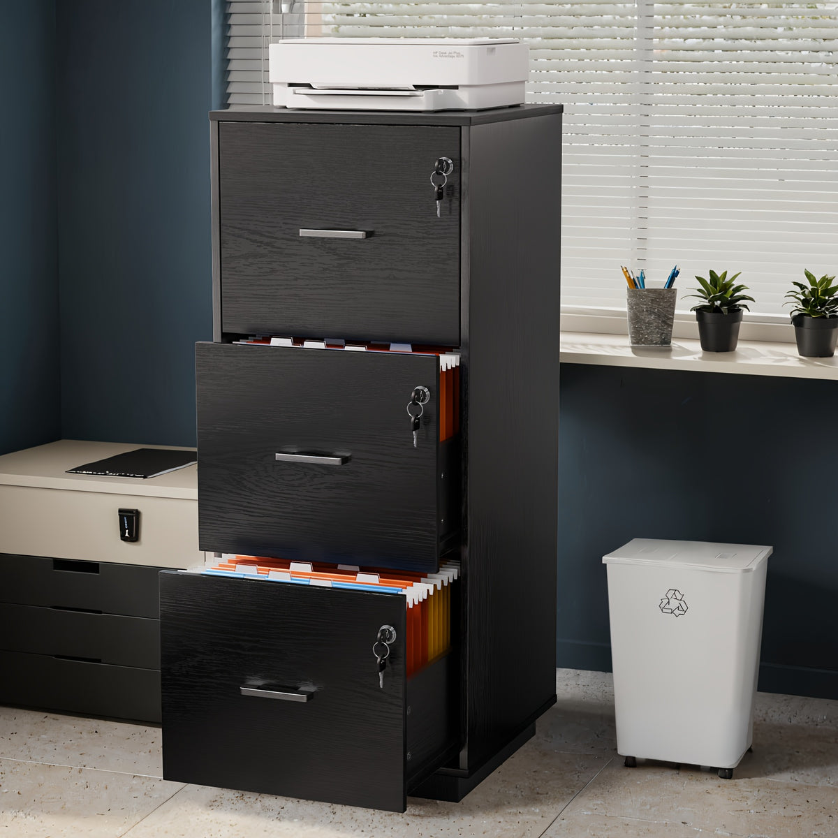 File Cabinet shown in the Black option
