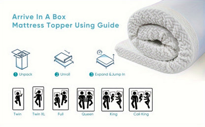 3-Inch Mattress Topper with Memory Foam, Bed Mattress Pad for Bedroom detail image - detail view 13