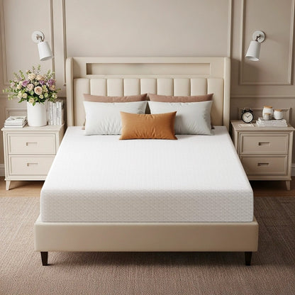 Mattress shown in the White, 8in/Full option