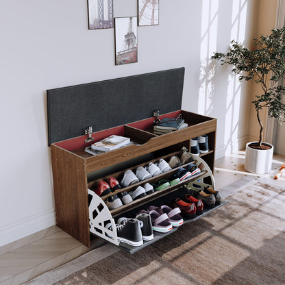 Shoe Cabinet shown in the 39.37in Brown option