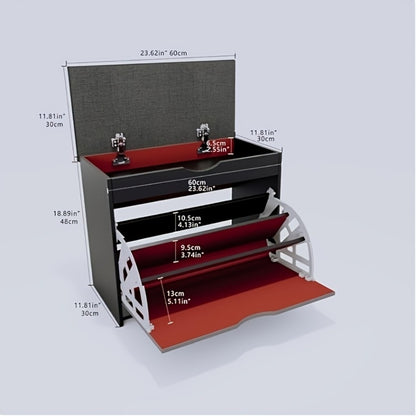 3-Layer Shoe Cabinet with Multiple Color Options, Space-Saving Shoe Cupboard detail image - detail view 3
