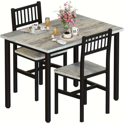 3-Piece Dining Table Set with Two Chairs Included for Work, Display, and Everyday Use detail image - detail view 19