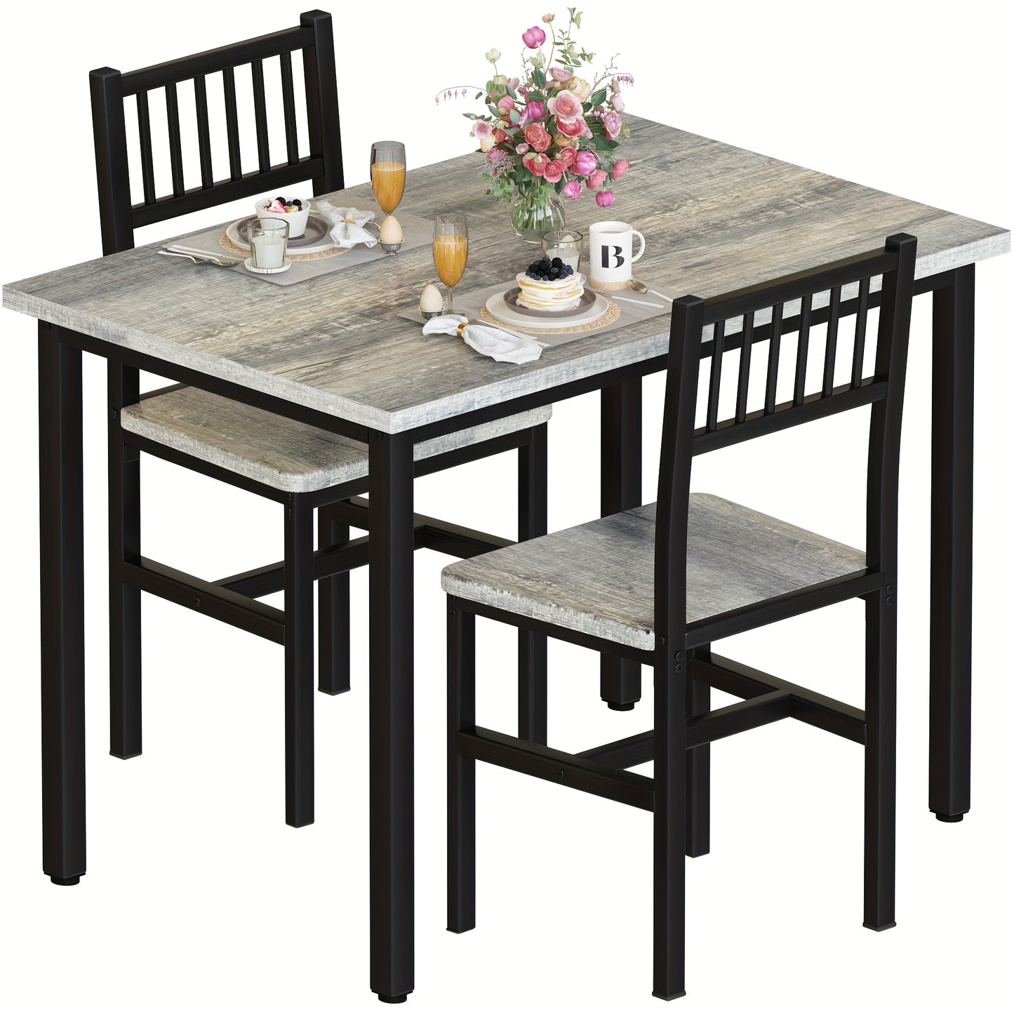 Dining Table Set shown in the Grey option