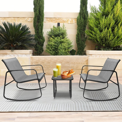 3-Piece Outdoor Bistro Set with Weather-Resistant Finish and Multiple Color Options detail image