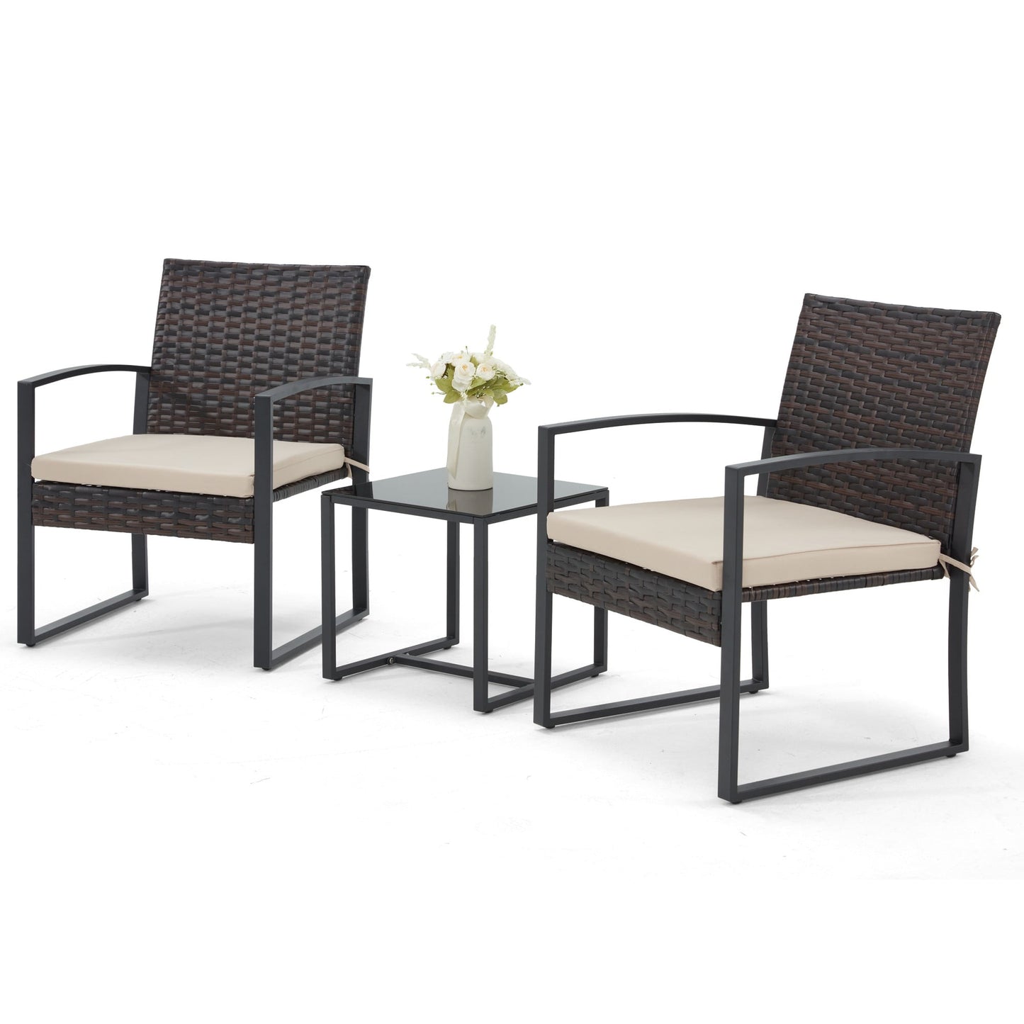 Outdoor Bistro Set shown in the Brown option