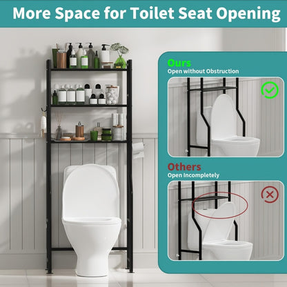 3-Tier Freestanding Over-the-Toilet Storage Organizer for Entryway and Living Room detail image