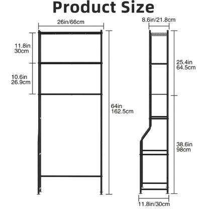 3-Tier Freestanding Over-the-Toilet Storage Organizer for Entryway and Living Room detail image - detail view 3