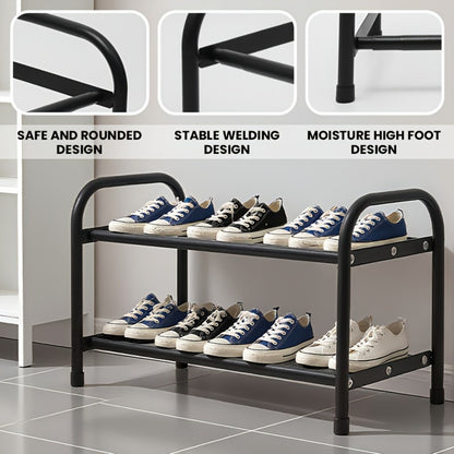 3-Tier Freestanding Shoe Rack, Freestanding Shoe Storage Rack for Entryway detail image - detail view 6
