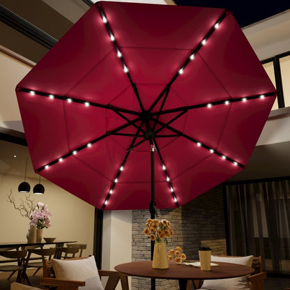 3-Tier Patio Umbrella, Backyard Sun Shade for Outdoor Shade and Protection detail image - detail view 14