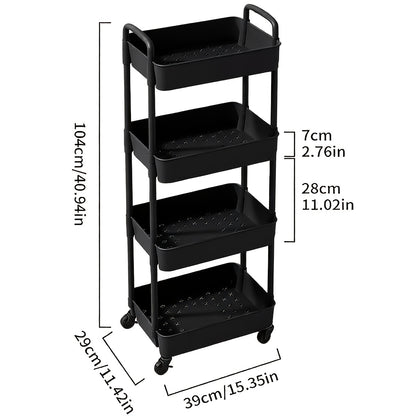 Rolling Storage Cart shown in the 401 white, 3 Tier option