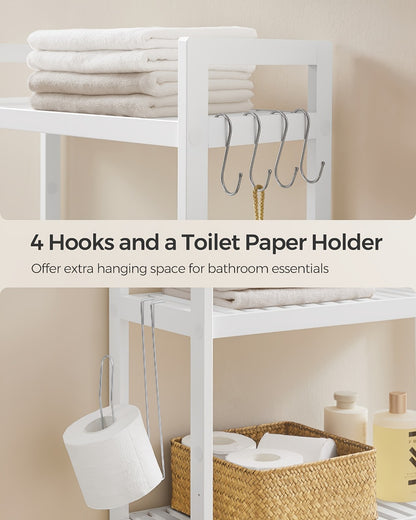 3-Tier Space-Saving Over-the-Toilet Storage Organizer with Adjustable Height for Entryway detail image - detail view 19