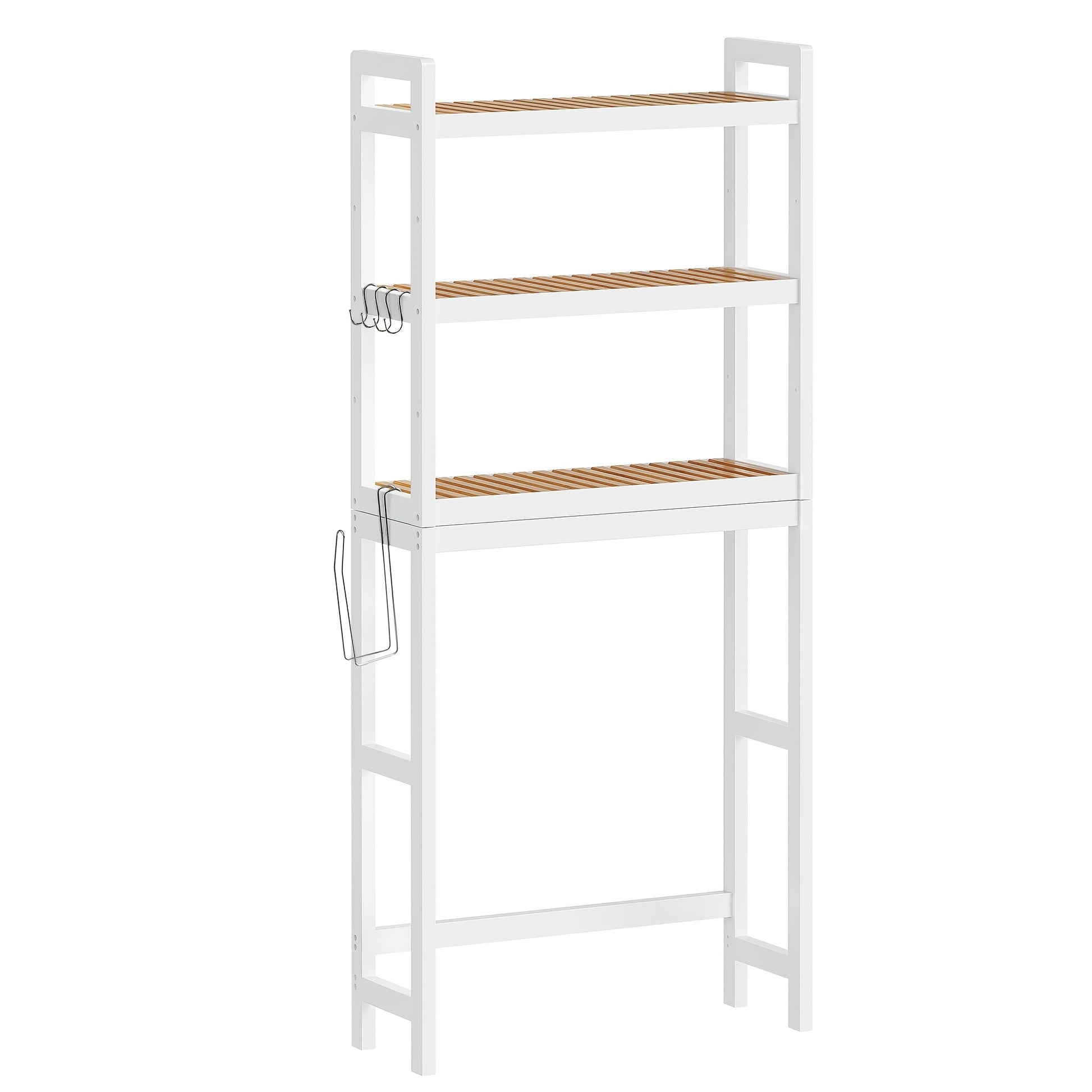 Over The Toilet Shelf shown in the White+Beige option
