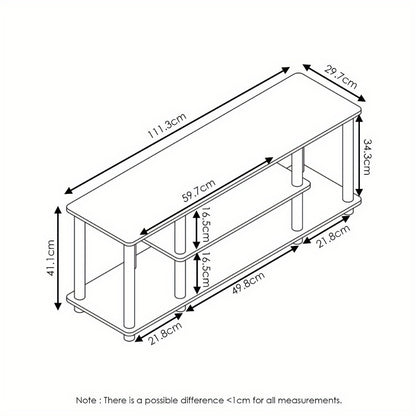 3-Tier TV Stand with Tool-Free Assembly and Open Shelves for Living Room detail image - detail view 8