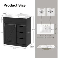 Black Vanity Set (w/Sink)